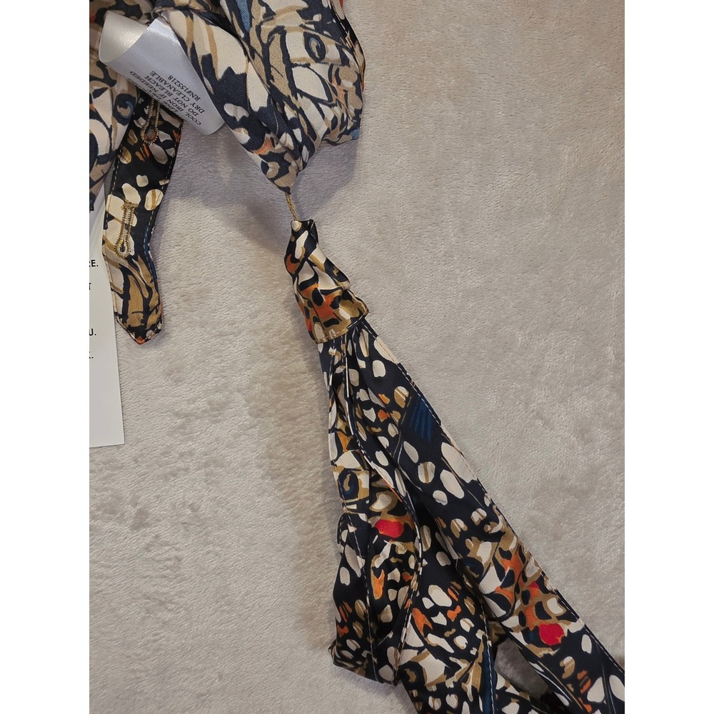 Wildfang Butterfly Wing‎ Print V-Neck Sleeveless Top with Side Tie Large NWT - Picture 7 of 12